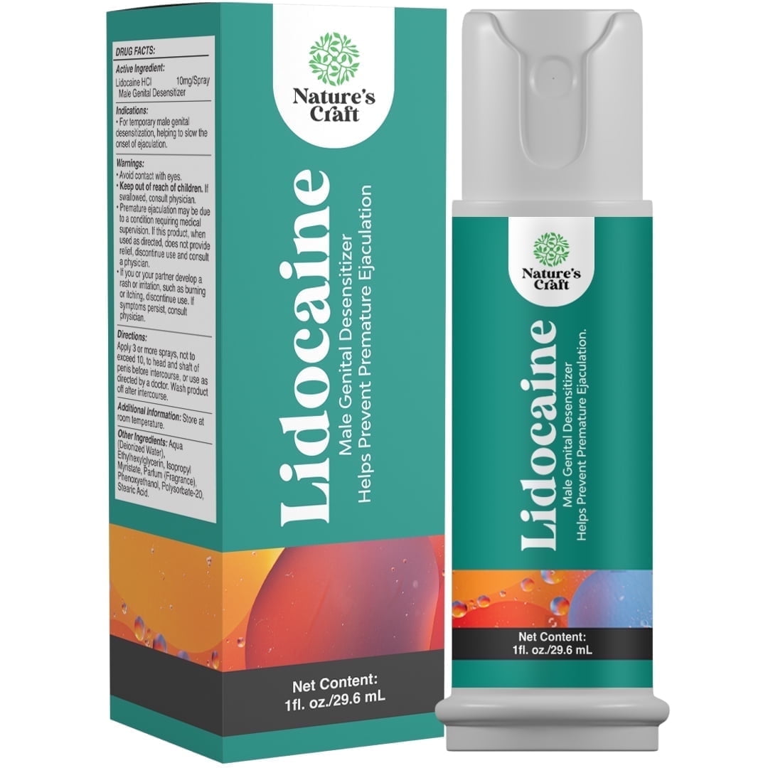 Lidocaine Desensitizing Topical Spray Climax Control for Men - Longer Lasting Performance - Natural Men's Delay Spray and Prolong Climax for Him - Boost Endurance and Stamina Fast Acting